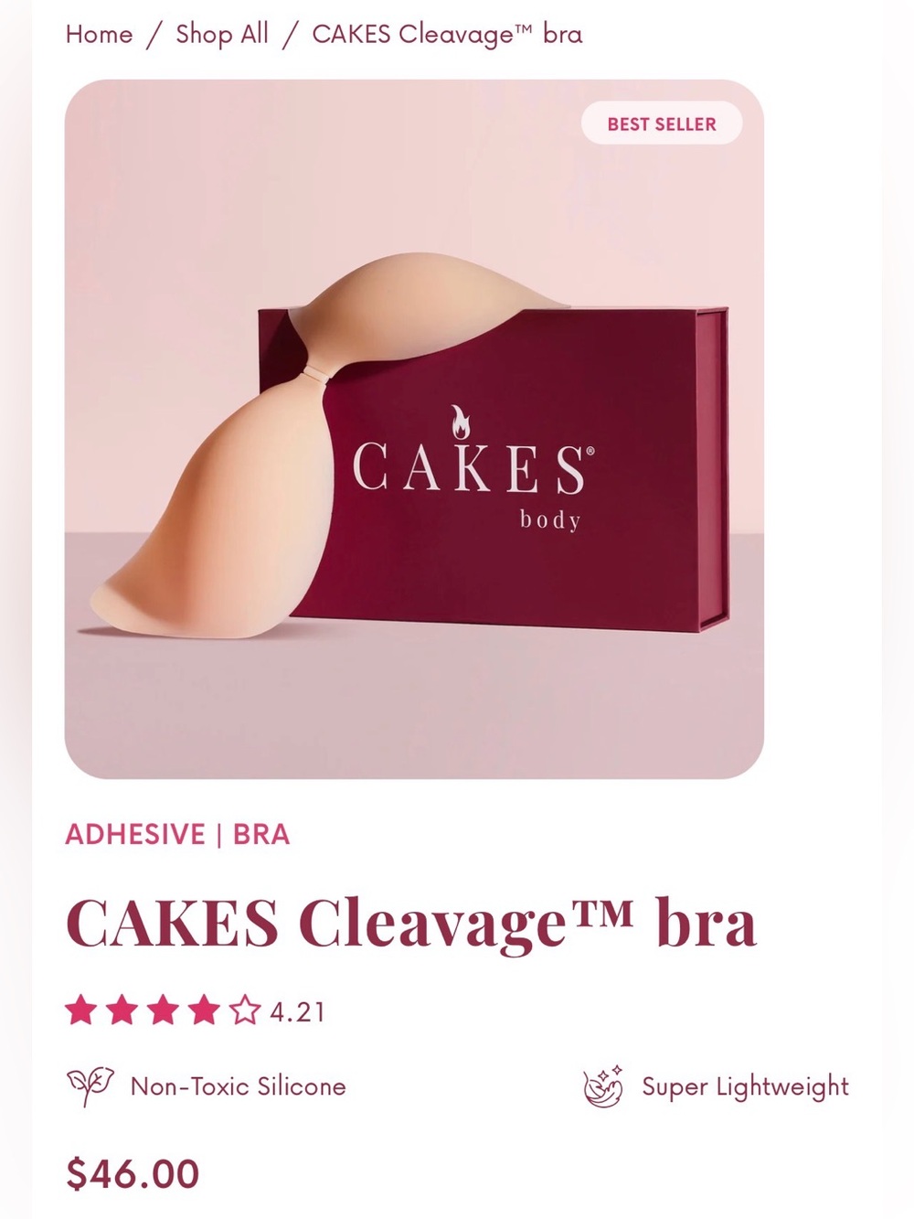 Cake Adhesive Cleavage™ Bra - Nude